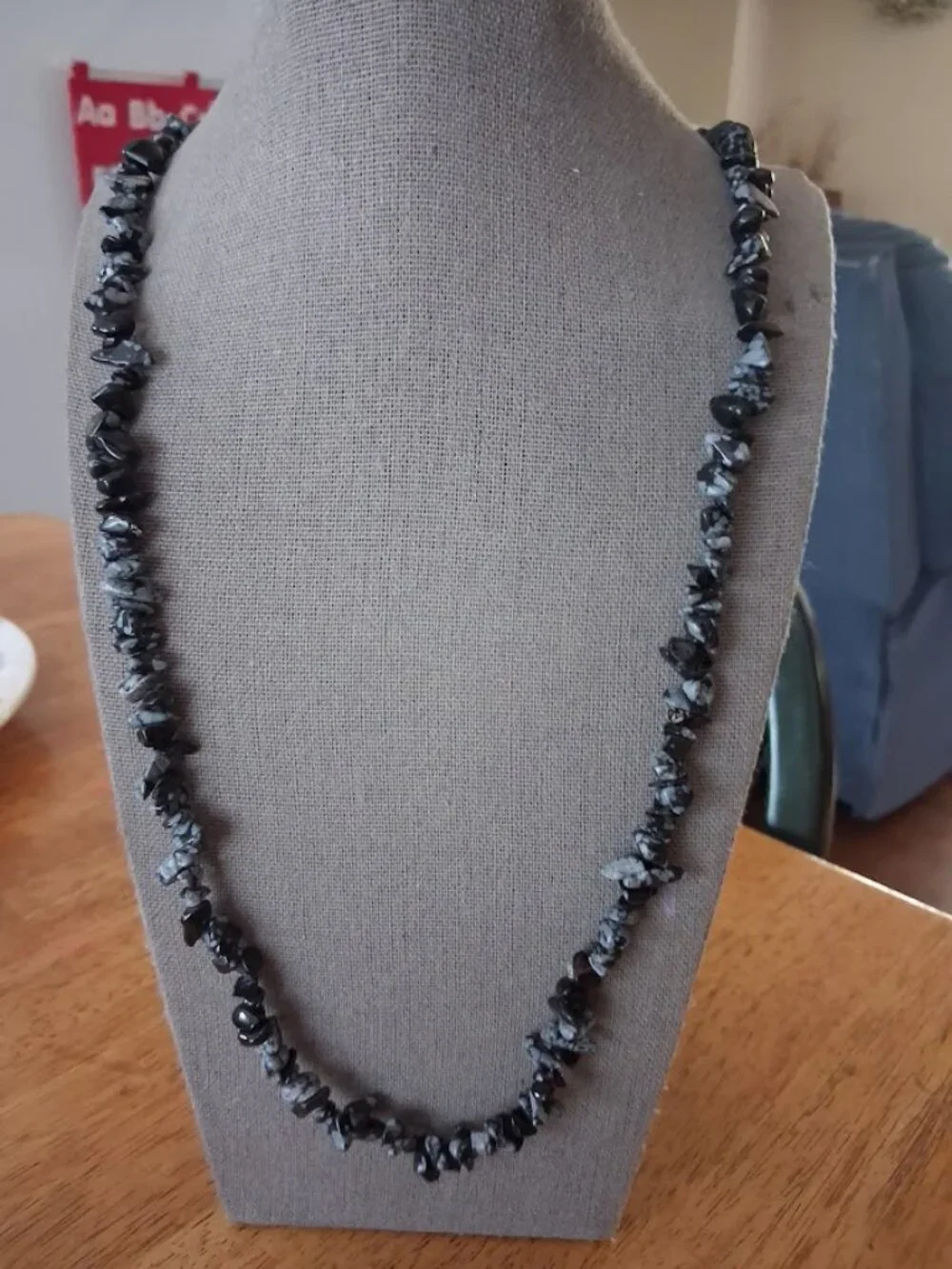 32 inch Black beaded necklace